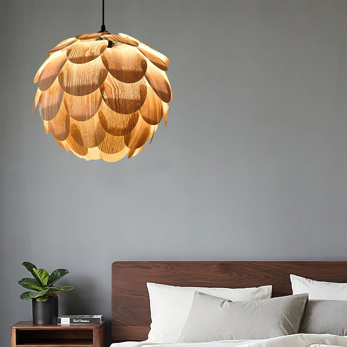 Wlara Suspension moderne en bois - Neutralighting