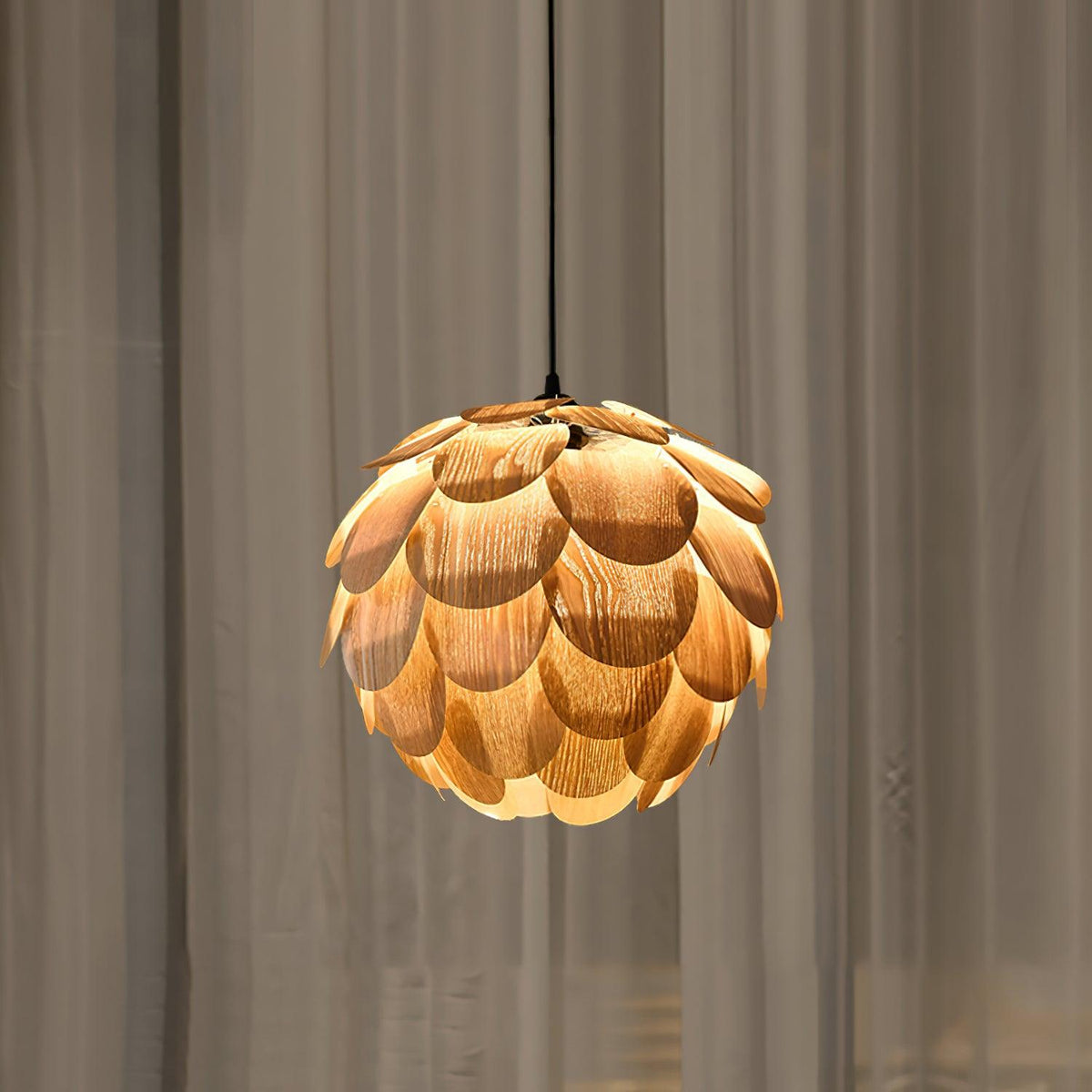 Wlara Suspension moderne en bois - Neutralighting