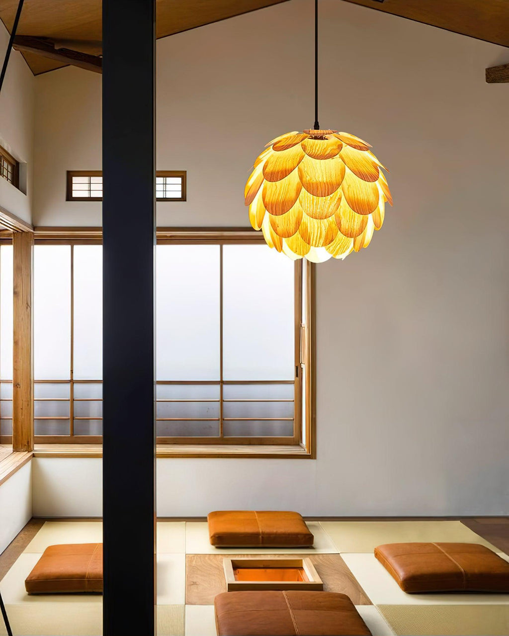 Wlara Suspension moderne en bois - Neutralighting