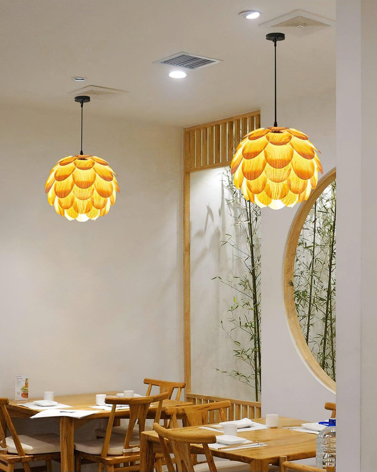 Wlara Suspension moderne en bois - Neutralighting