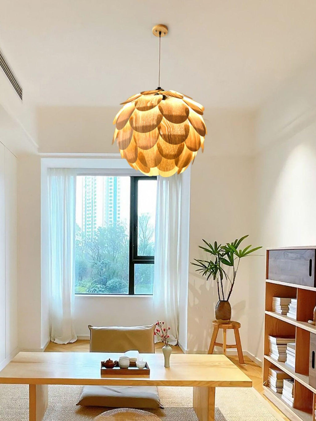 Wlara Suspension moderne en bois - Neutralighting