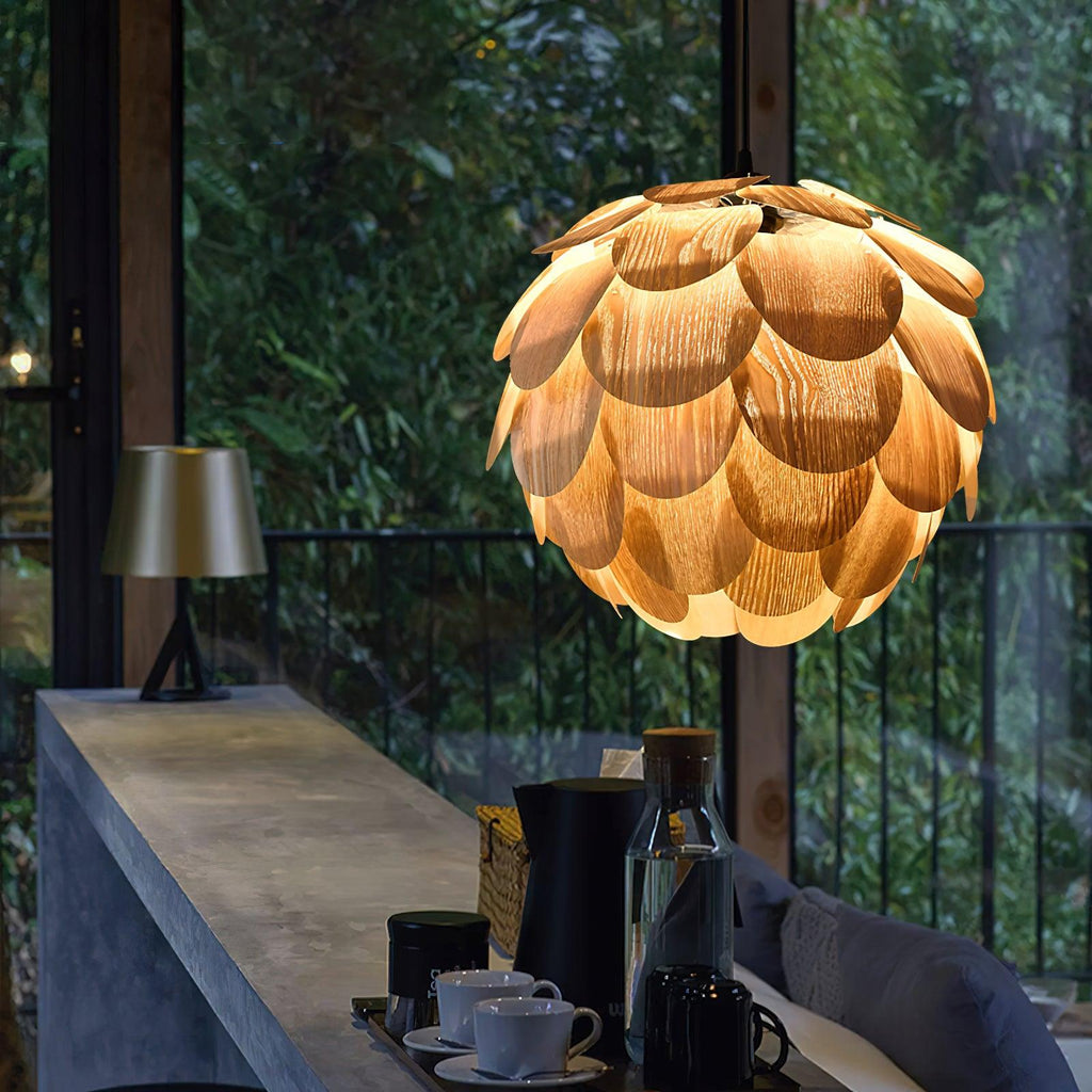 Wlara Suspension moderne en bois - Neutralighting