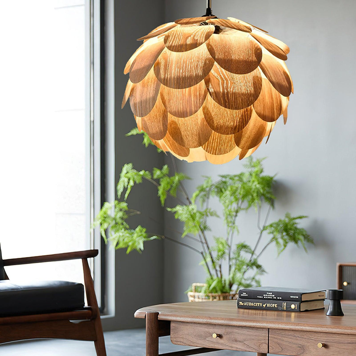 Wlara Suspension moderne en bois - Neutralighting