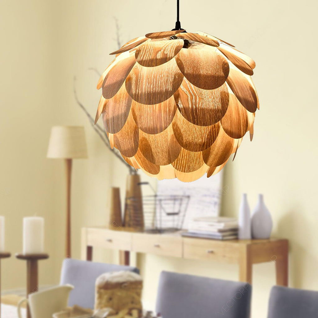 Wlara Suspension moderne en bois - Neutralighting