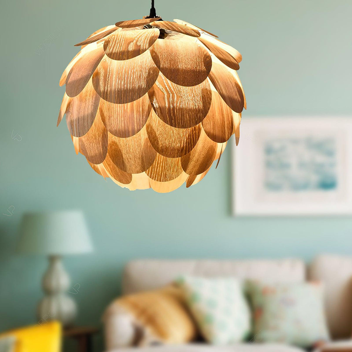 Wlara Suspension moderne en bois - Neutralighting