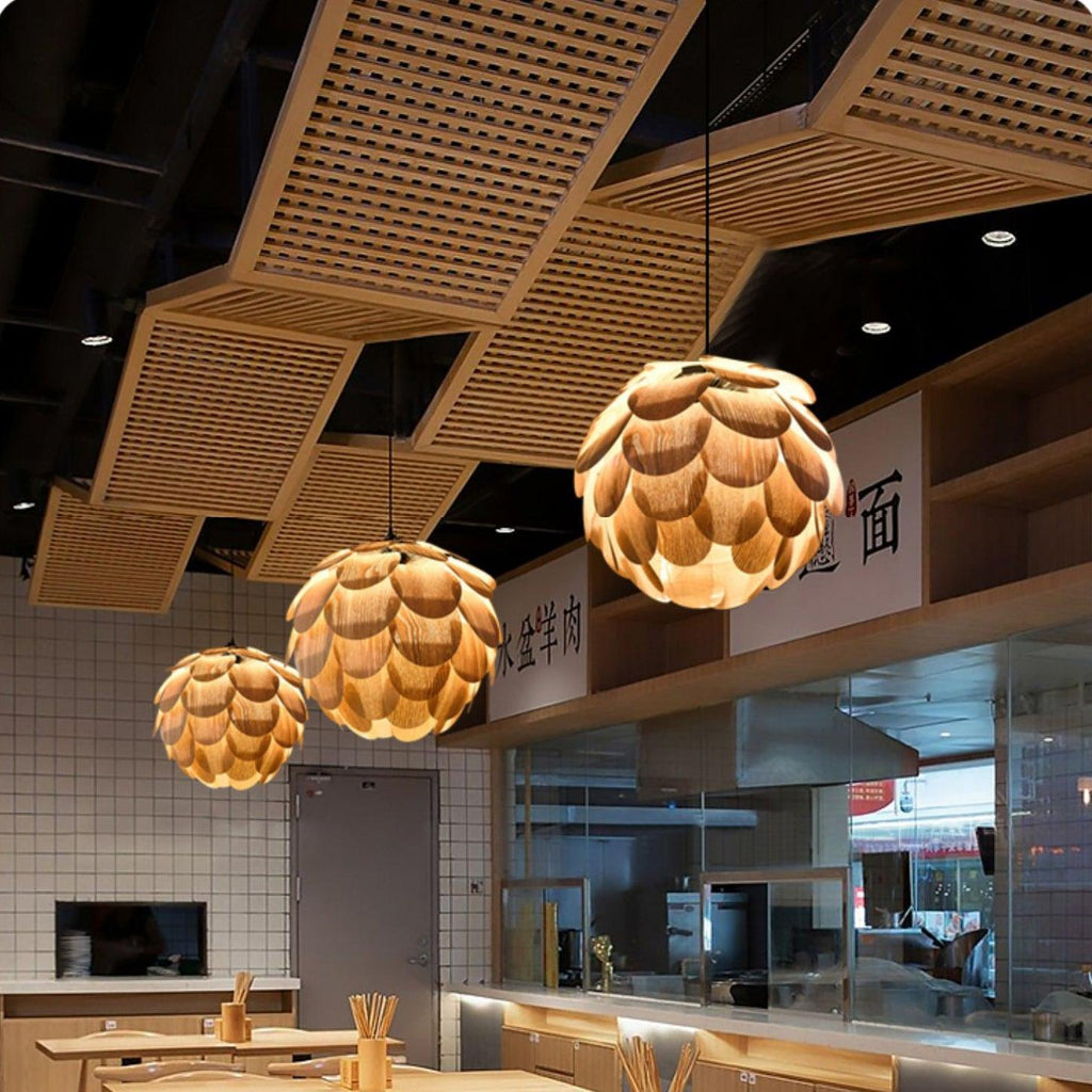 Wlara Suspension moderne en bois - Neutralighting
