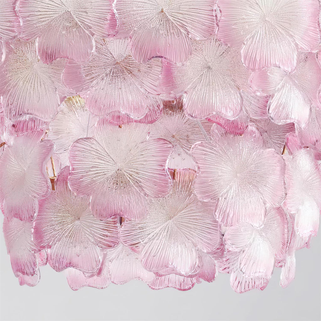 Ophelis Lustre en Verre à Fleurs Roses - Neutralighting