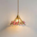Tiffany Suspension Papillon en Verre Tâché - Neutralighting