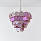 Aurora Lustre Rose Disque Murano Superposé - Neutralighting