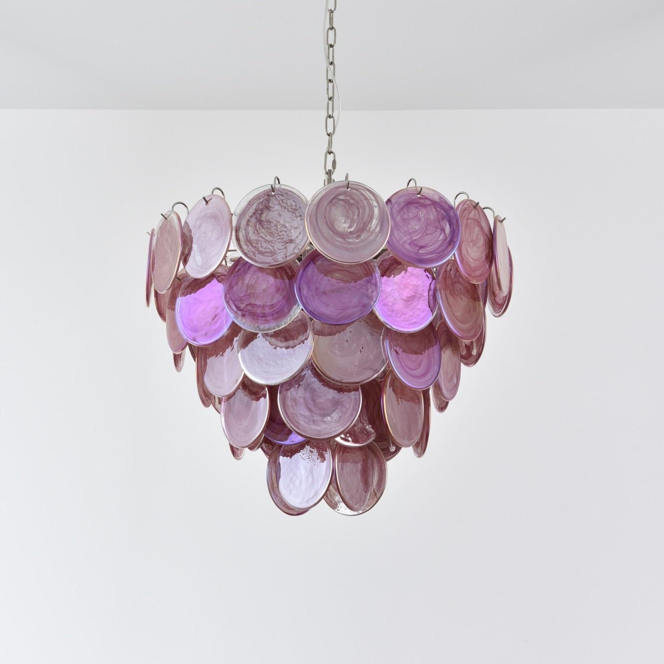 Aurora Lustre Rose Disque Murano Superposé - Neutralighting