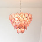 Aurora Lustre Rose Disque Murano Superposé - Neutralighting