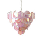 Aurora Lustre Rose Disque Murano Superposé - Neutralighting