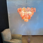 Aurora Lustre Rose Disque Murano Superposé - Neutralighting