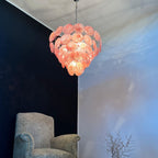 Aurora Lustre Rose Disque Murano Superposé - Neutralighting