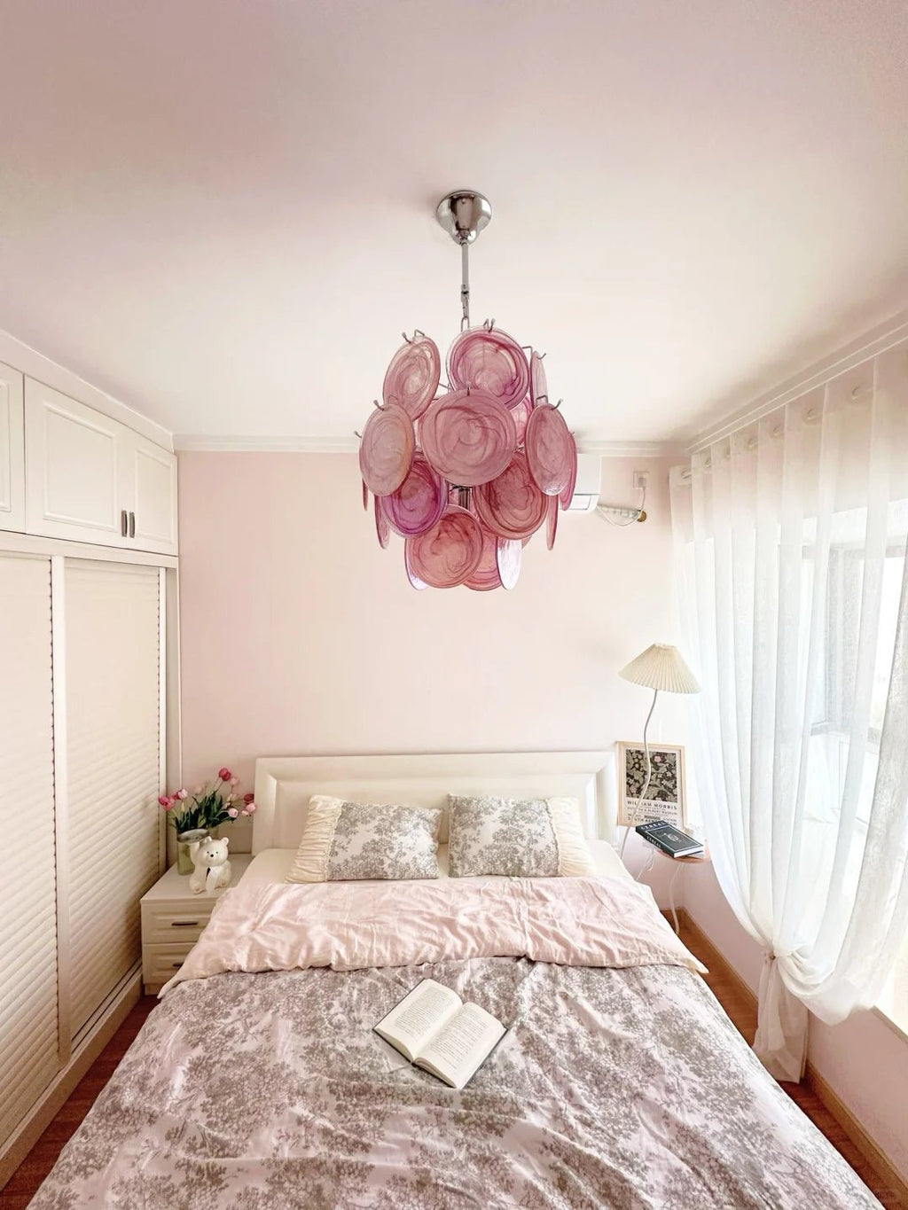 Aurora Chandelier en Verre de Murano Rose Vintage - Neutralighting