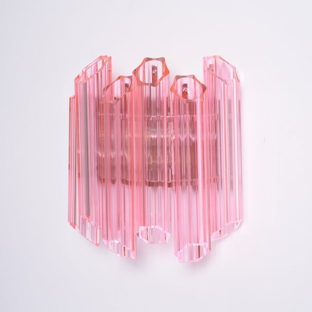 Aurora Applique Murale Tube en Verre Murano Rose - Neutralighting