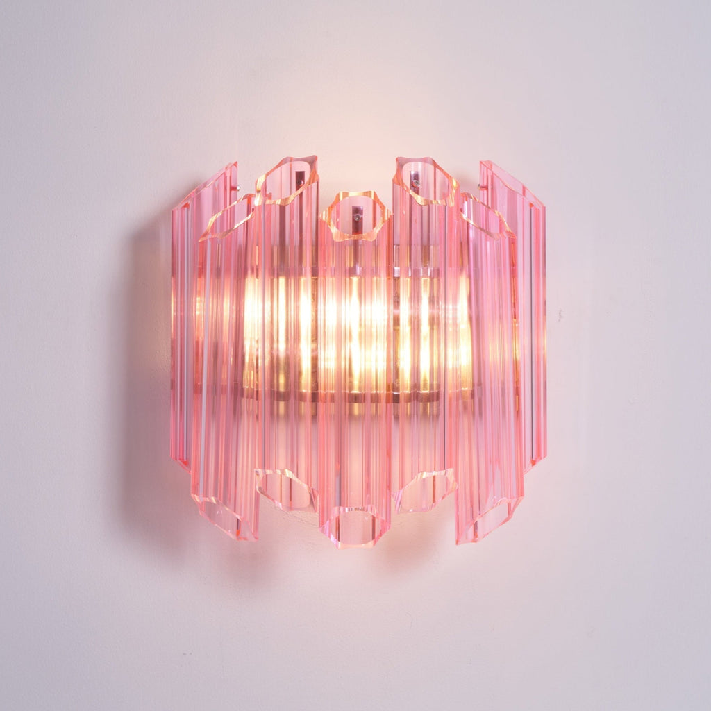 Aurora Applique Murale Tube en Verre Murano Rose - Neutralighting