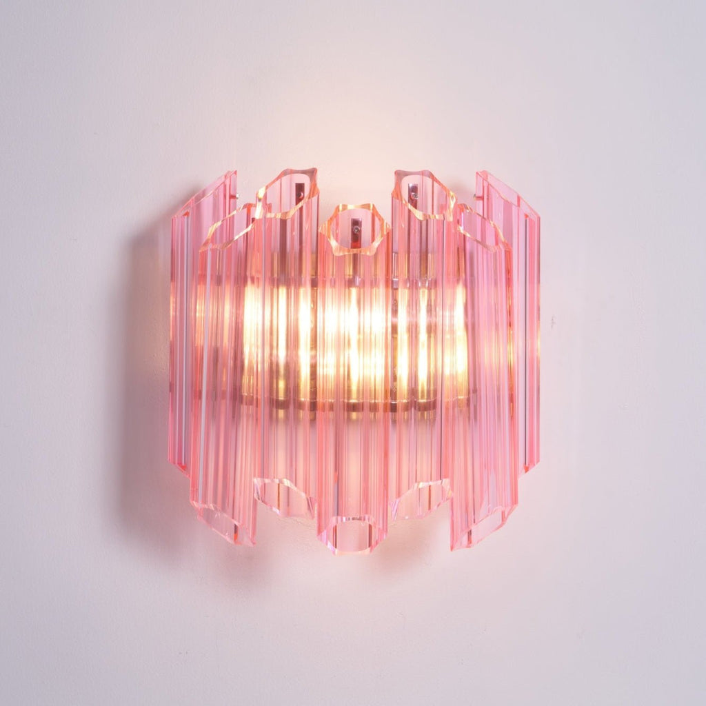 Aurora Applique Murale Tube en Verre Murano Rose - Neutralighting