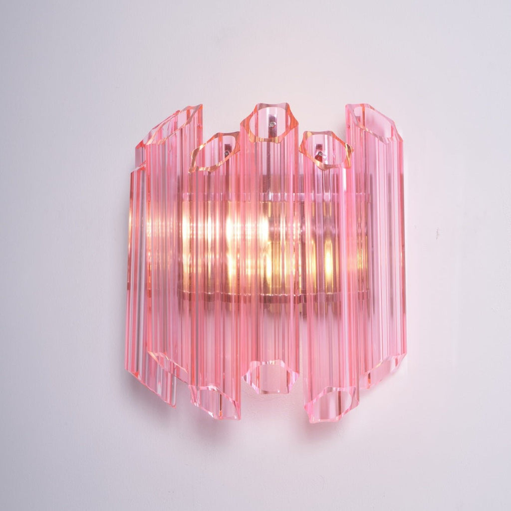 Aurora Applique Murale Tube en Verre Murano Rose - Neutralighting