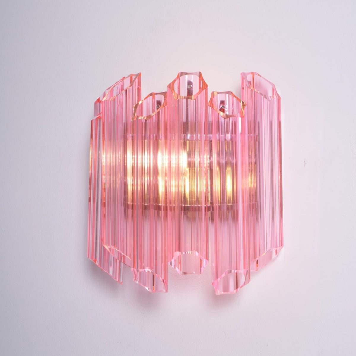 Aurora Applique Murale Tube en Verre Murano Rose - Neutralighting
