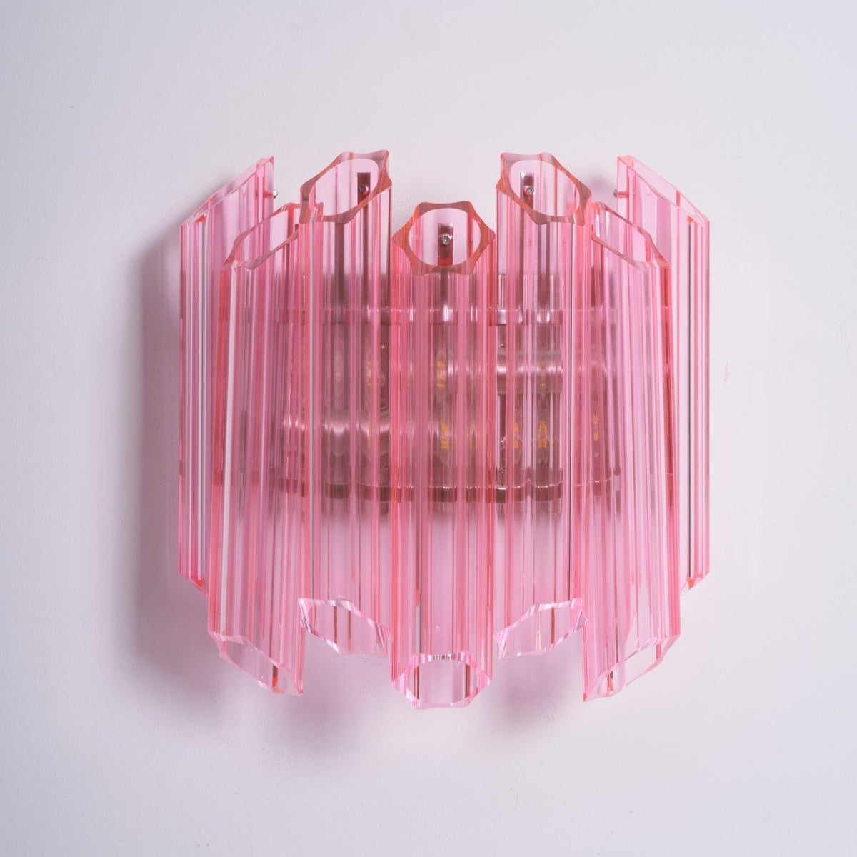 Aurora Applique Murale Tube en Verre Murano Rose - Neutralighting