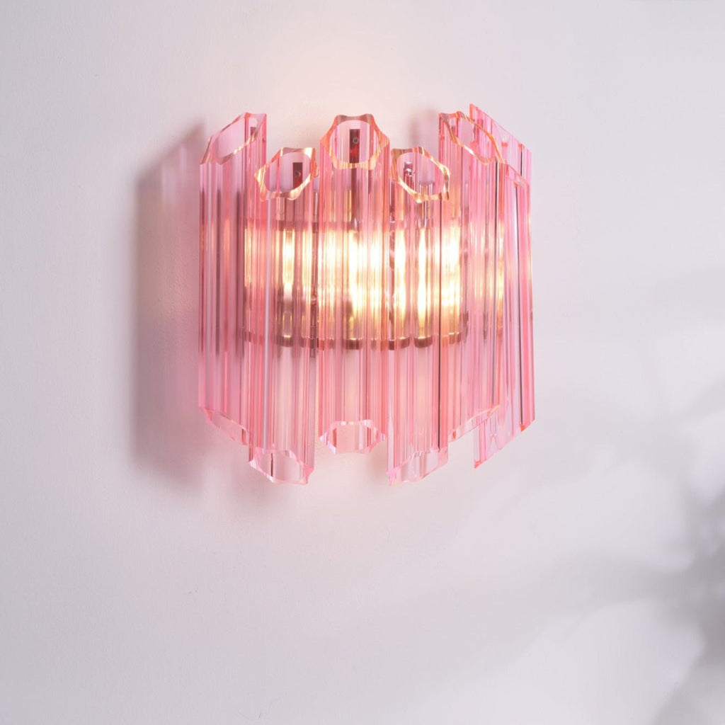 Aurora Applique Murale Tube en Verre Murano Rose - Neutralighting