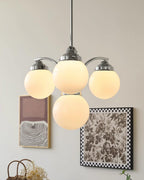 Salamanca Lustre Boules en Verre Rose Arcs en Chrome Stylé - Neutralighting