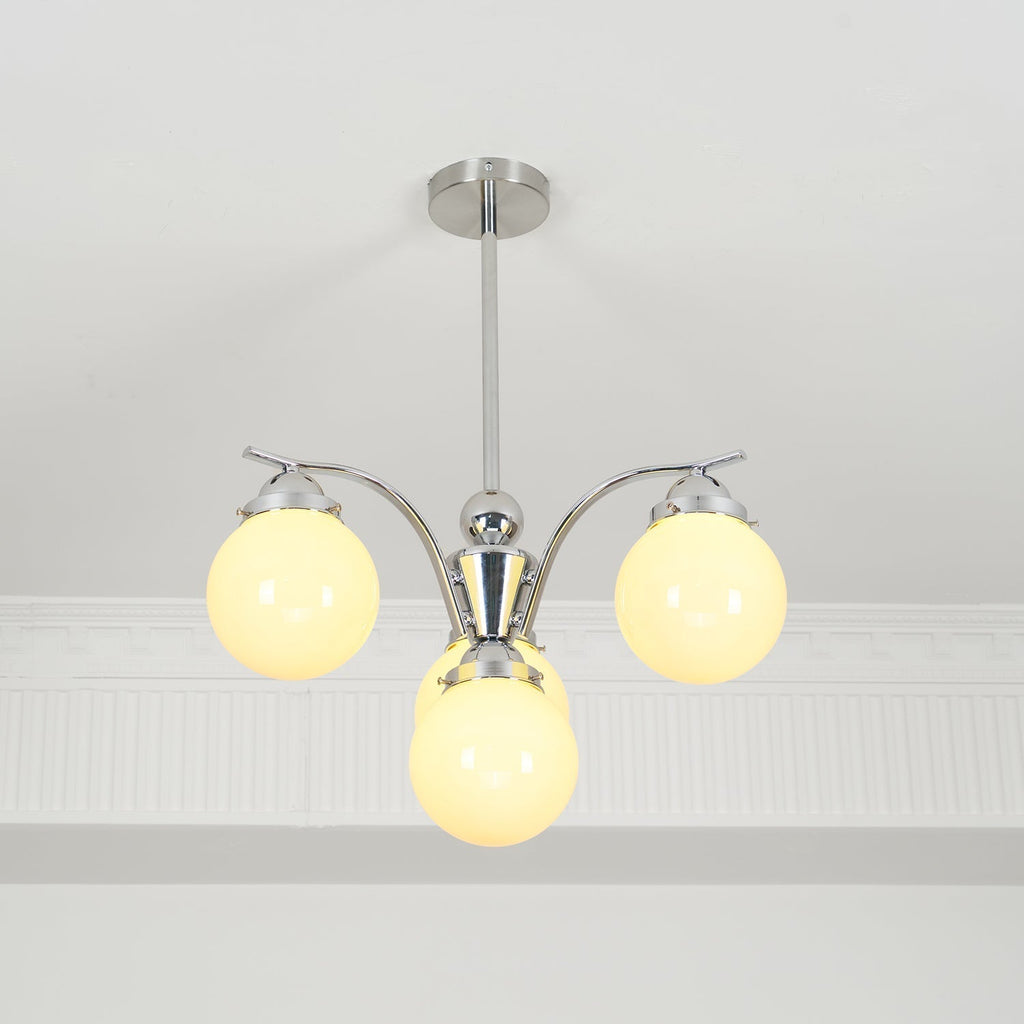 Salamanca Lustre Verre Chrome Élégant - Neutralighting