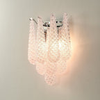 Aurora Applique Murale Rose en Verre Gaufré Moderne - Neutralighting
