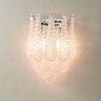 Aurora Applique Murale Rose en Verre Gaufré Moderne - Neutralighting