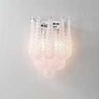 Aurora Applique Murale Rose en Verre Gaufré Moderne - Neutralighting