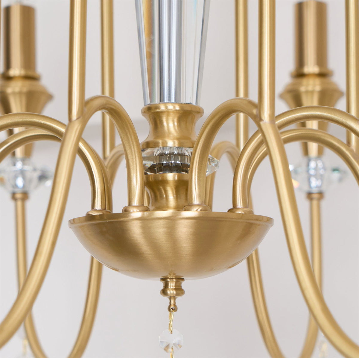 Ercararis Lustre Vintage Industriel Laiton Cristal - Neutralighting