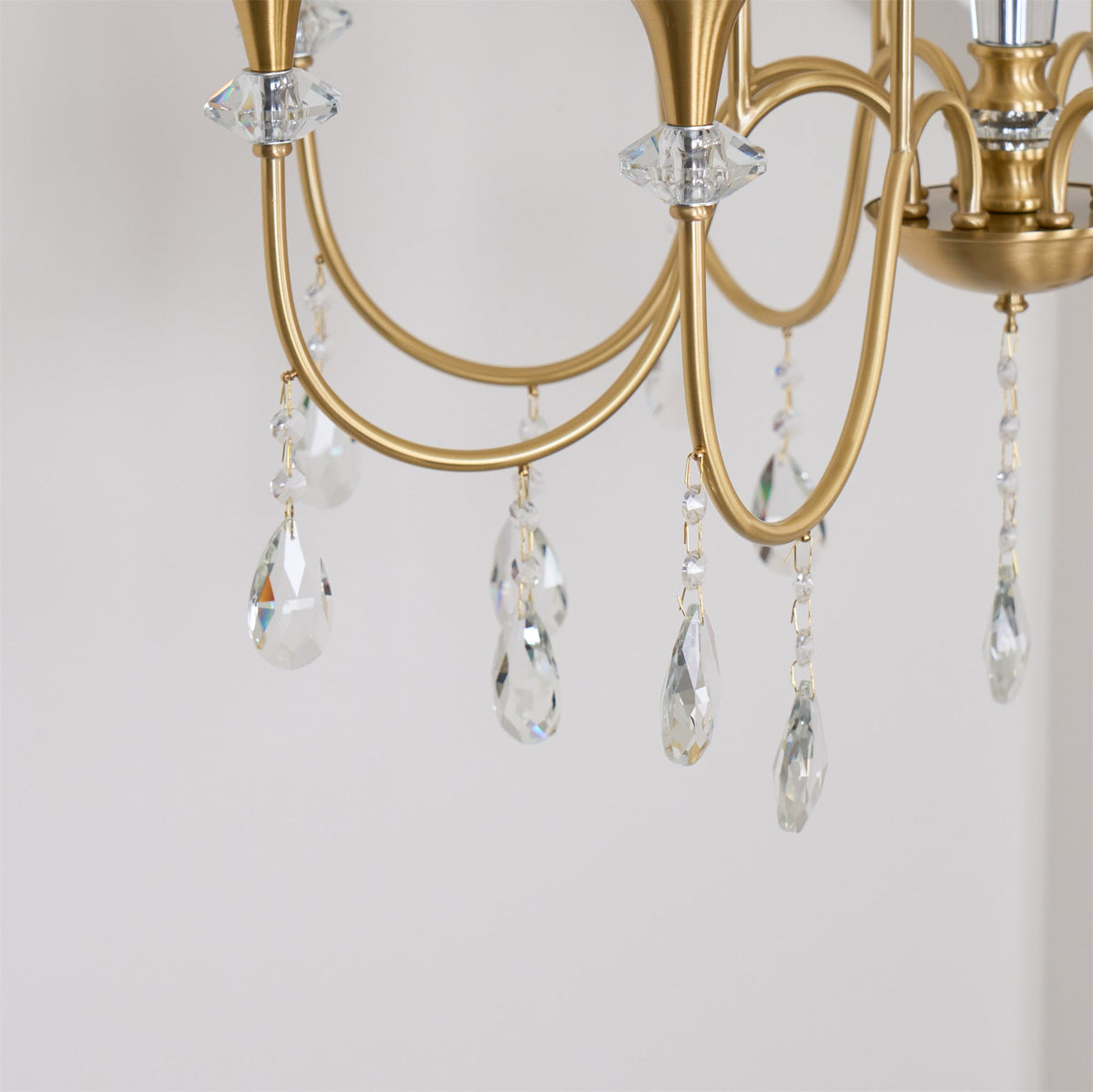 Ercararis Lustre Vintage Industriel Laiton Cristal - Neutralighting