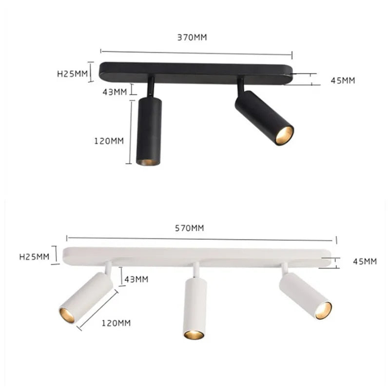 Spot — Moderne LED avec plusieurs cylindre en métal Light