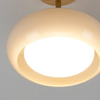 Charlotte Plafonnier Encastré en Verre, Bois, Orange & Blanc - Neutralighting