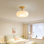 Charlotte Plafonnier Encastré en Verre, Bois, Orange & Blanc - Neutralighting