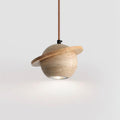 Lampe Suspension Planète Travertin Bois de Noyer Minimaliste - Neutralighting