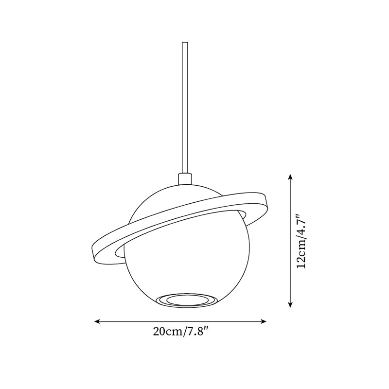 Lampe Suspension Planète Travertin Bois de Noyer Minimaliste - Neutralighting