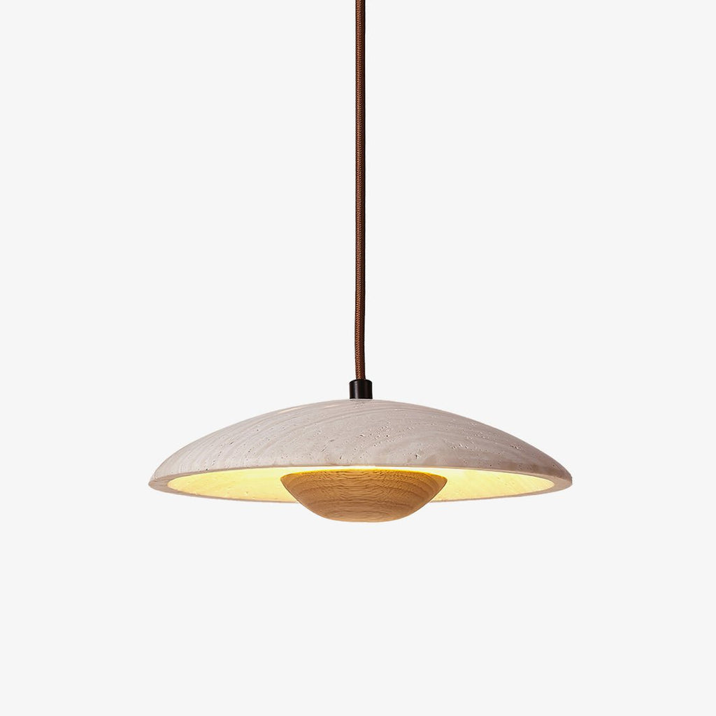 Zodore Large-Bord Travertin Pendentif Lumière - Neutralighting