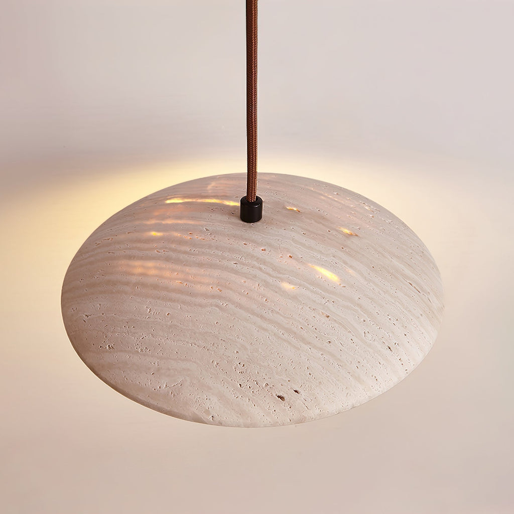Zodore Large-Bord Travertin Pendentif Lumière - Neutralighting