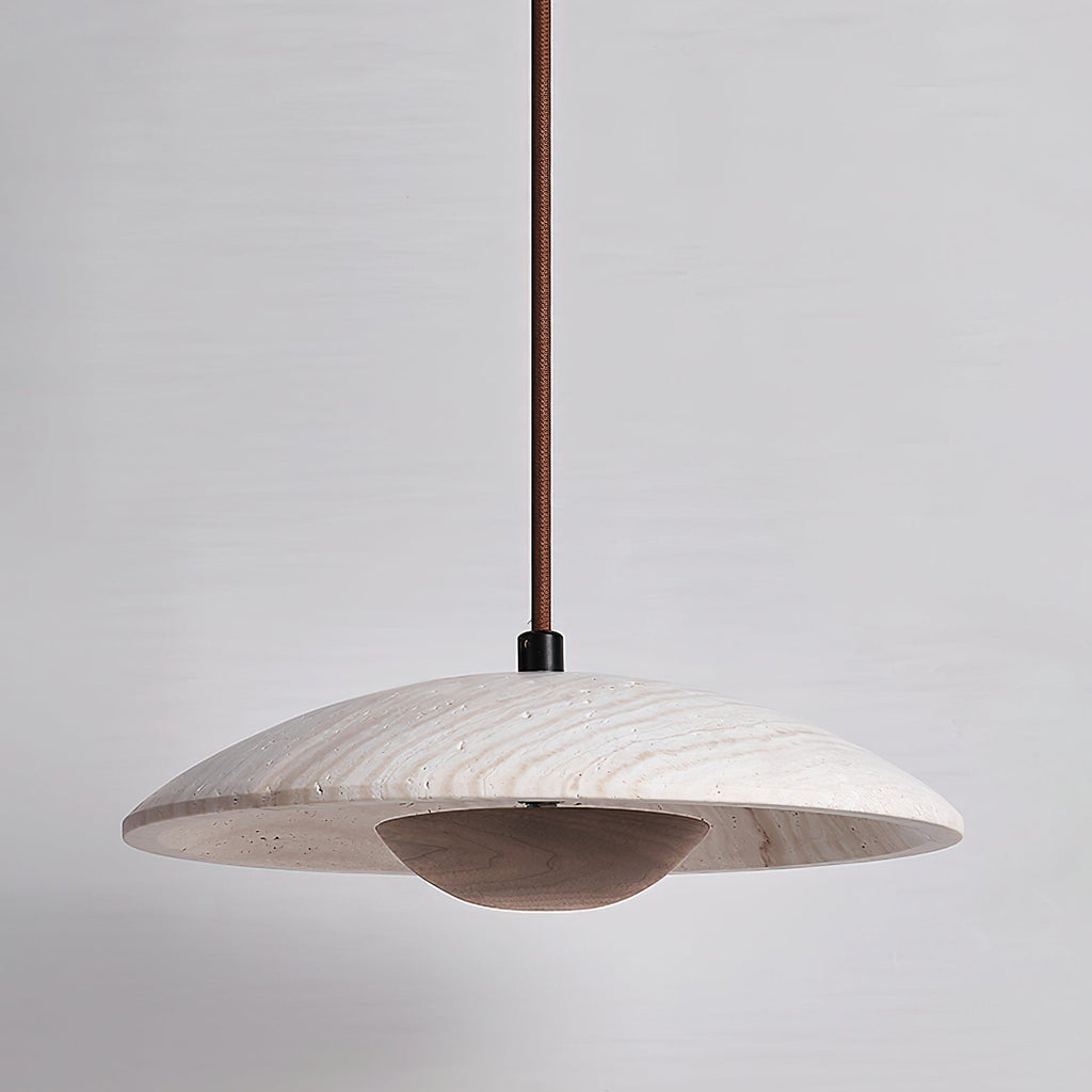 Zodore Large-Bord Travertin Pendentif Lumière - Neutralighting