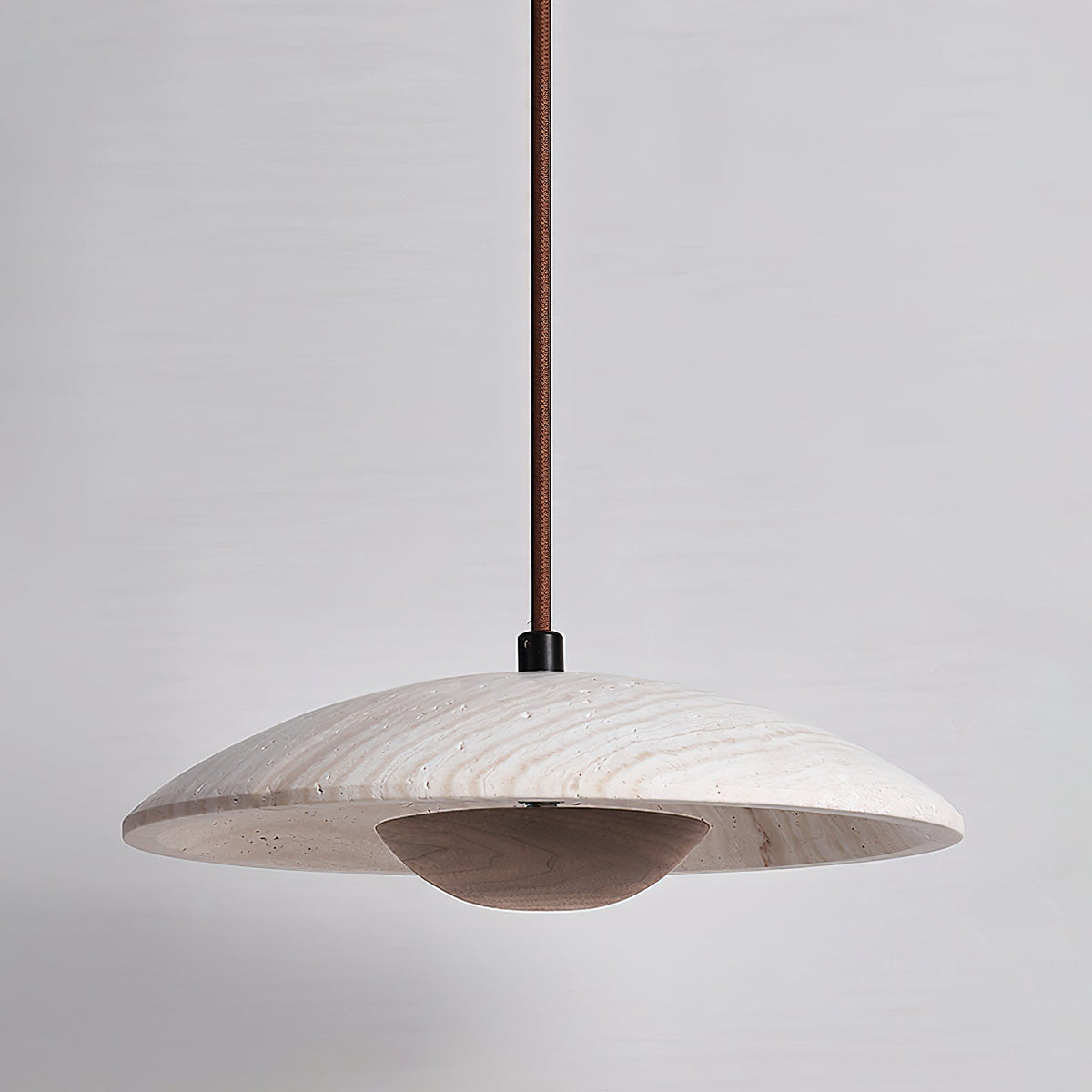 Zodore Large-Bord Travertin Pendentif Lumière - Neutralighting