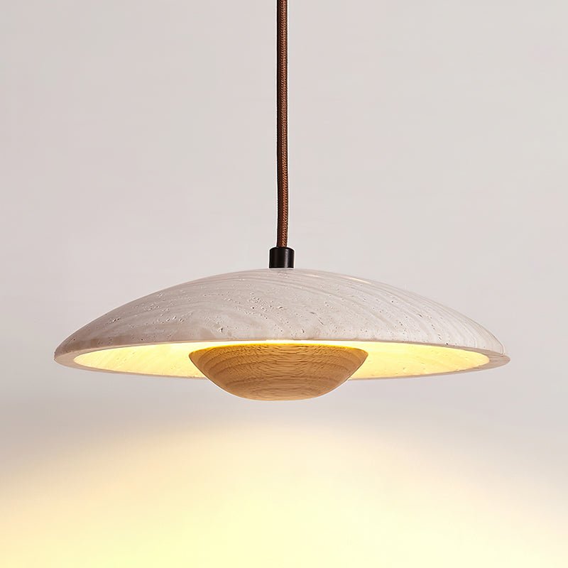 Zodore Large-Bord Travertin Pendentif Lumière - Neutralighting