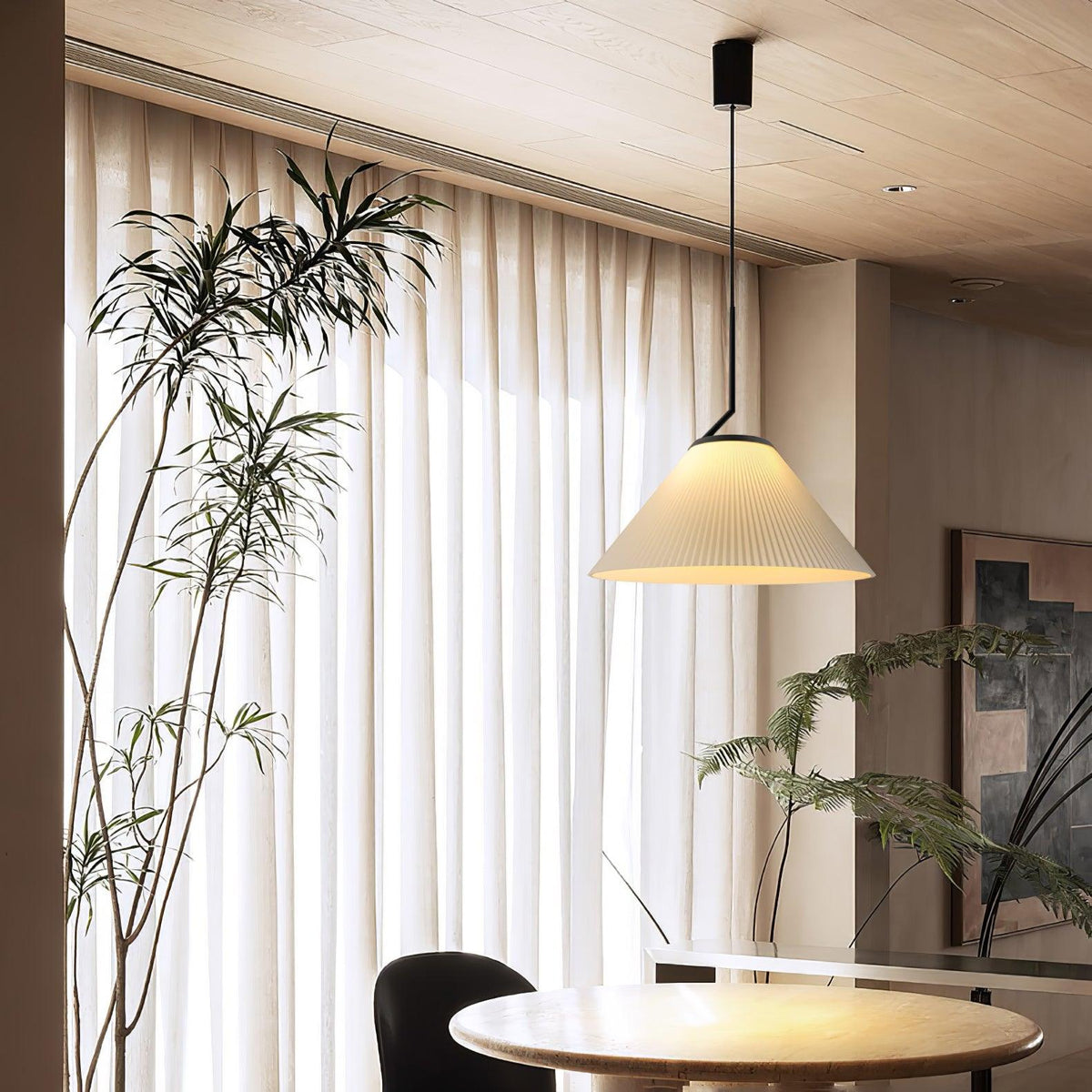 Zoravine Plissé Tissu Suspension Lumière - Neutralighting