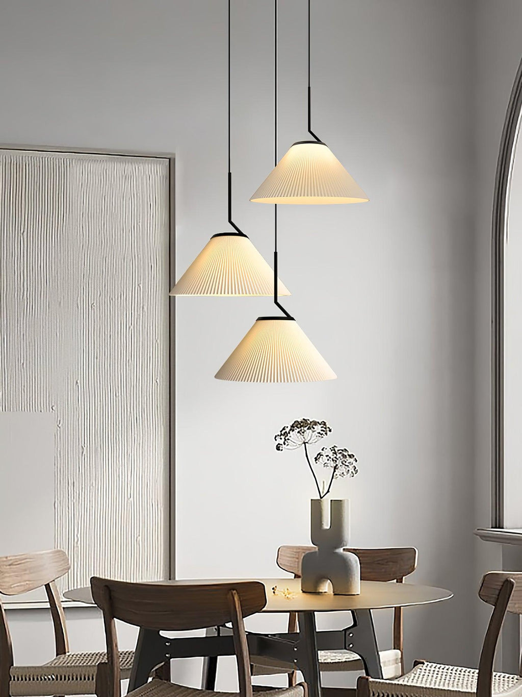 Zoravine Plissé Tissu Suspension Lumière - Neutralighting