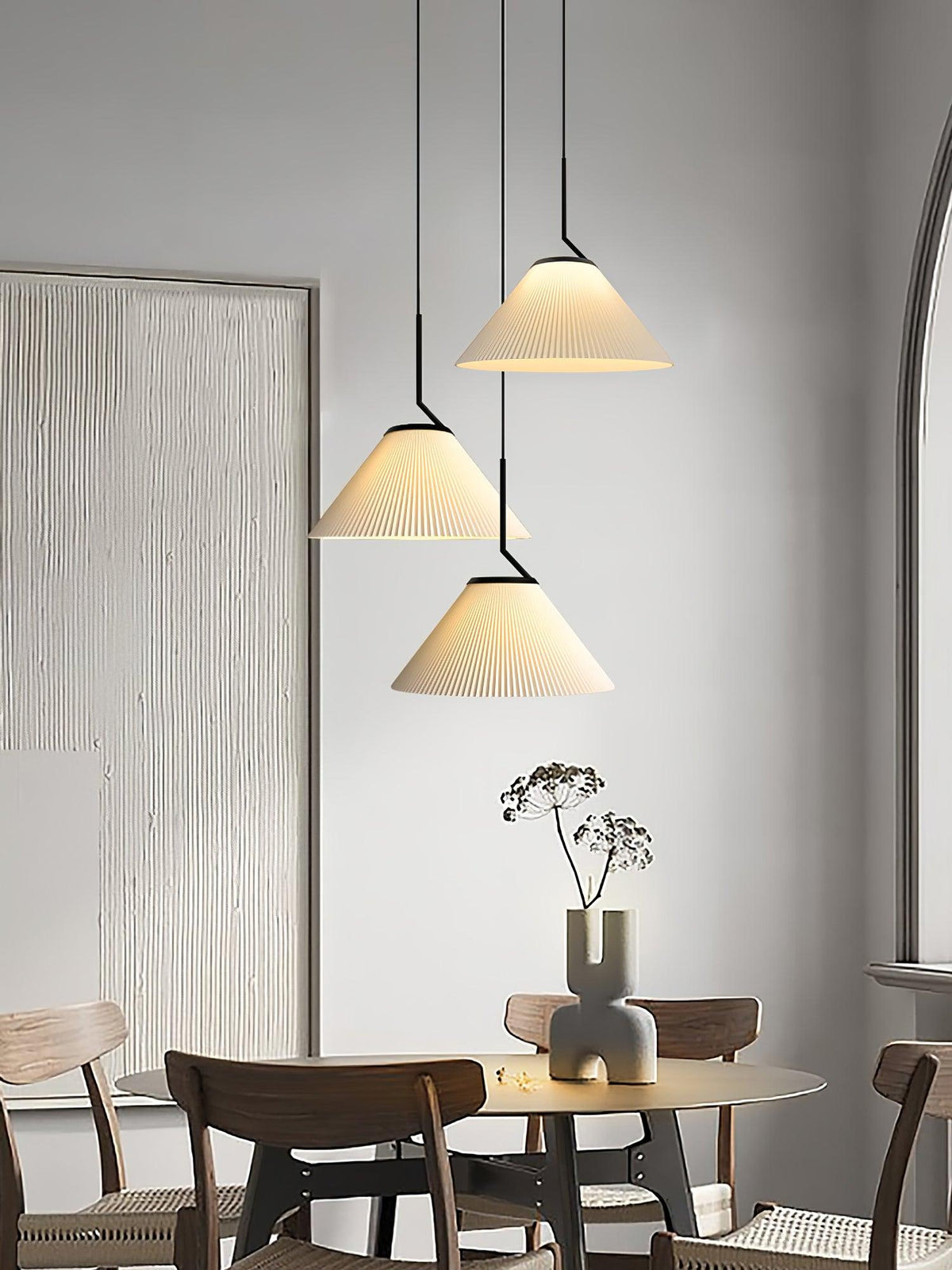 Zoravine Plissé Tissu Suspension Lumière - Neutralighting