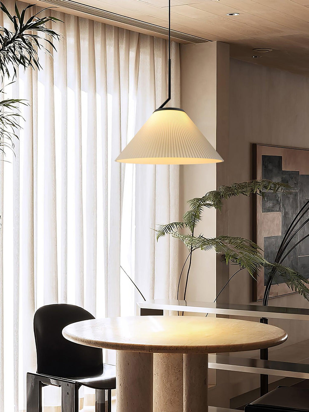 Zoravine Plissé Tissu Suspension Lumière - Neutralighting