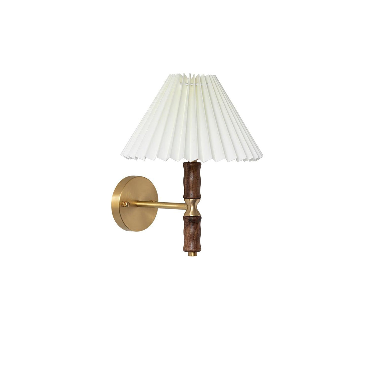 Ernest Applique Murale Vintage Industrielle En Tissu Plissé Et Noyer - Neutralighting