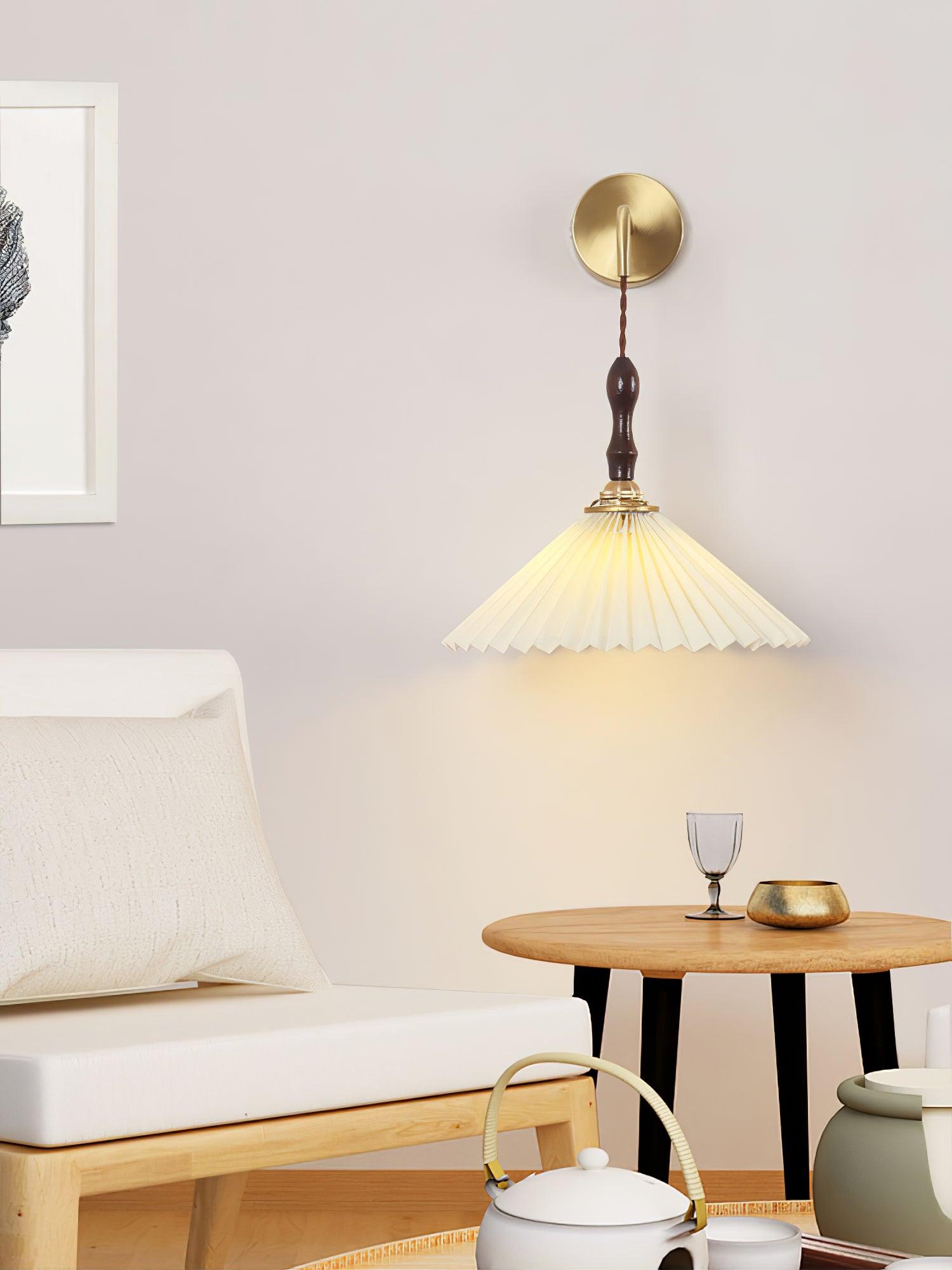 Eurlaeel Applique Murale Plissée en Bois Premium - Neutralighting