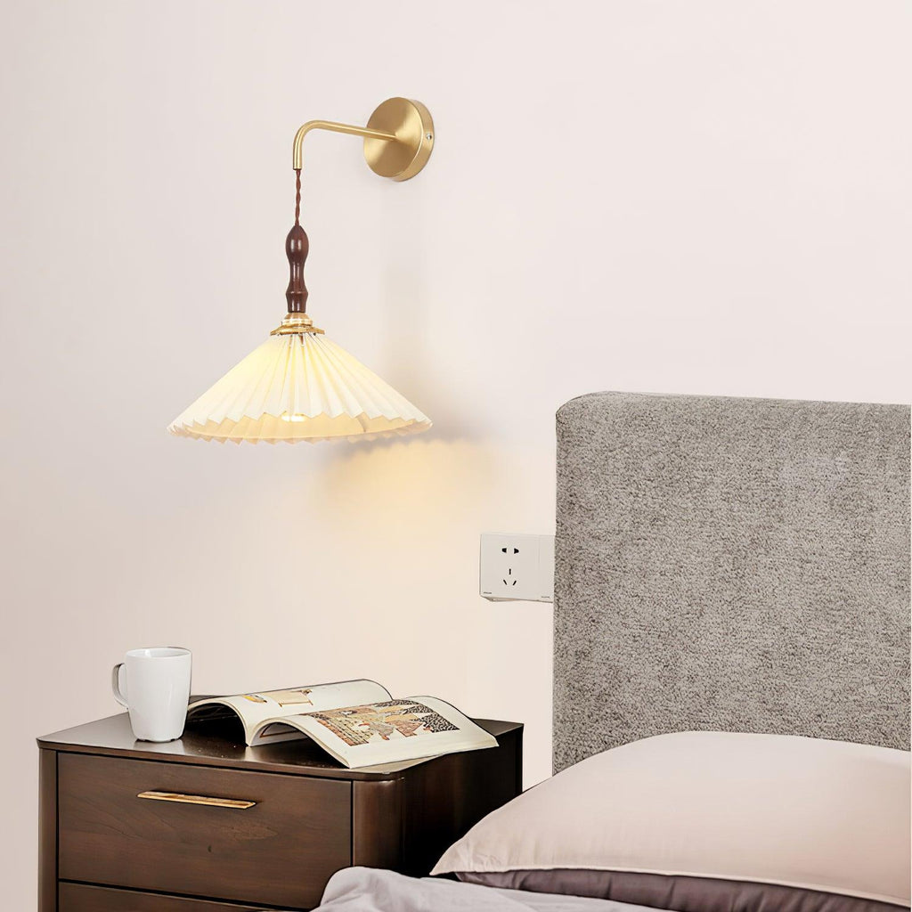 Eurlaeel Applique Murale Plissée en Bois Premium - Neutralighting